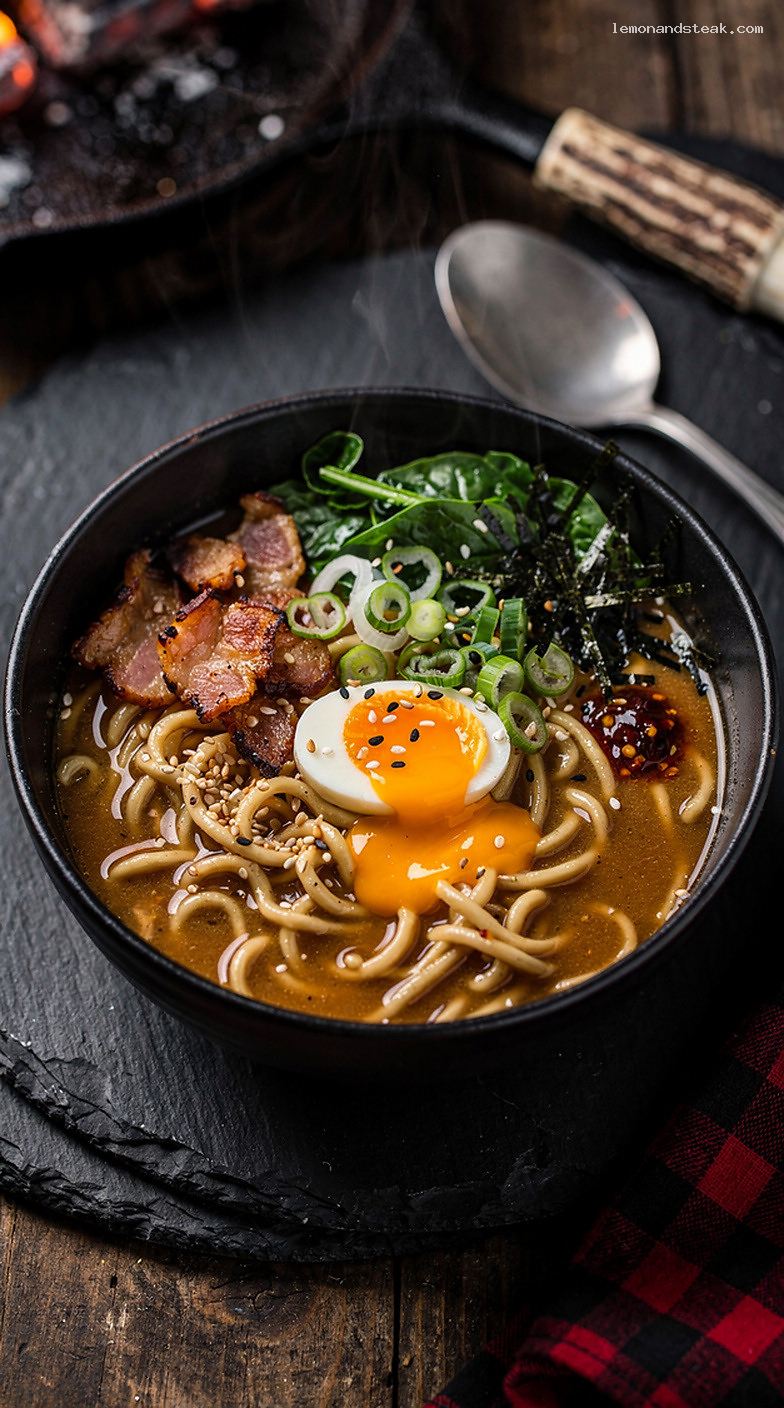 Breakfast Ramen With Jammy Soft-Boiled Egg and Rich Broth