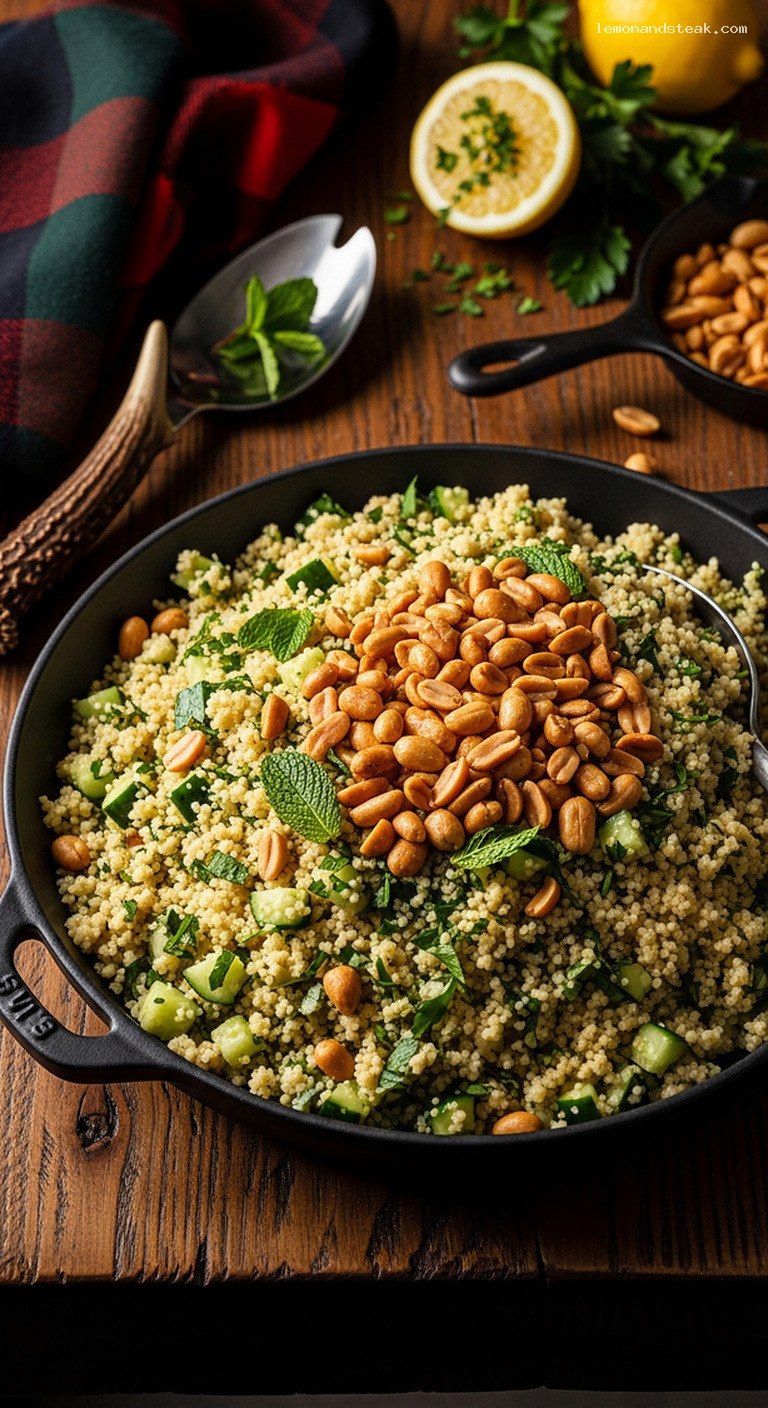 Bright Couscous Salad With Roasted Peanuts and Fresh Herbs