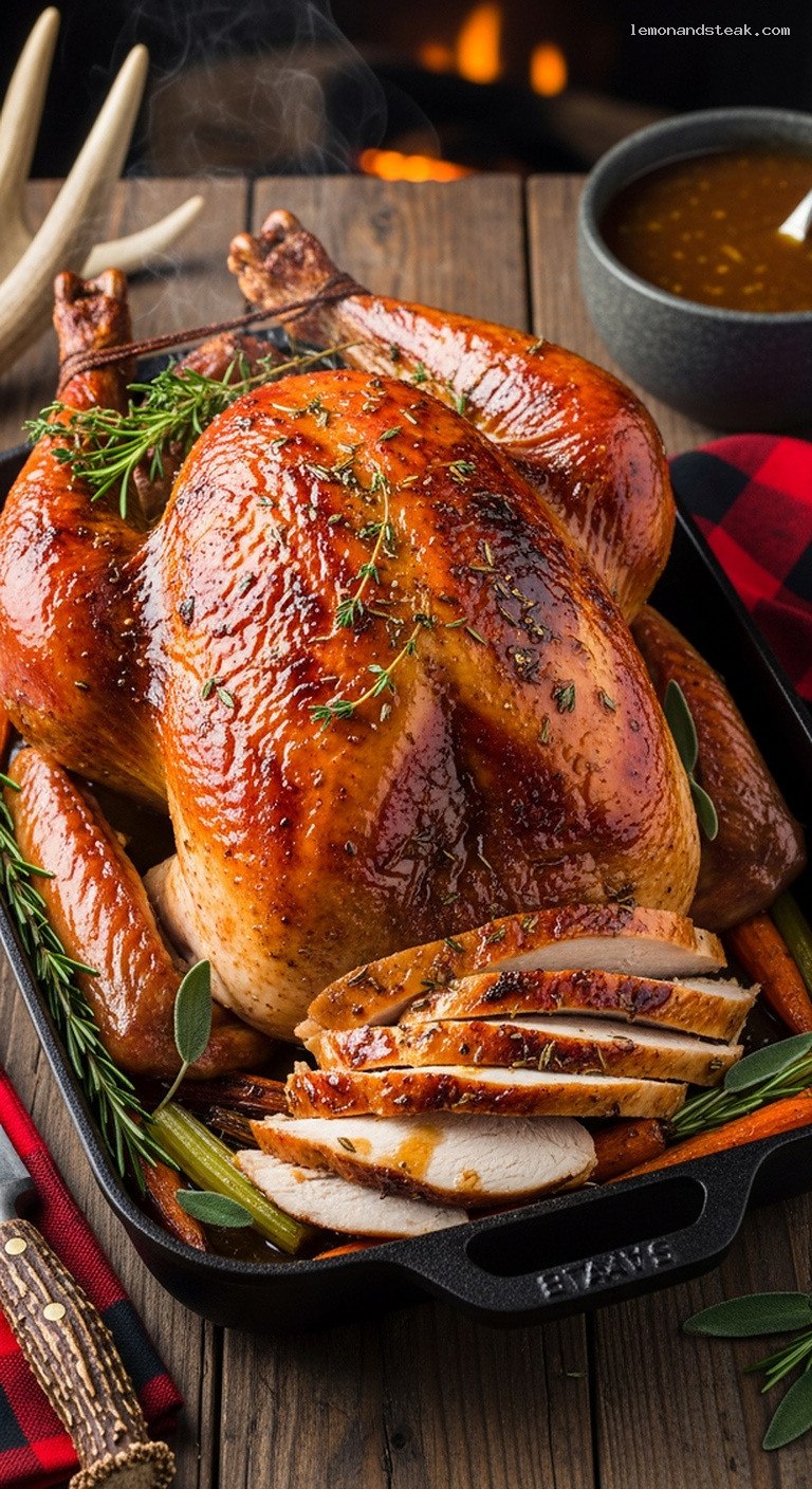 Brown Sugar Herb-Glazed Roast Turkey