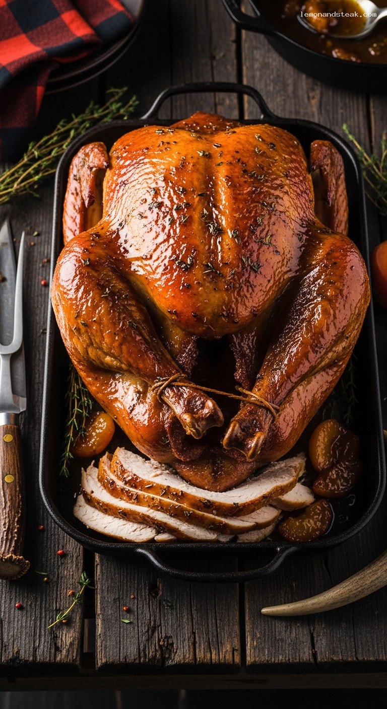 Butter-Basted Turkey with Spiced Peach Preserves