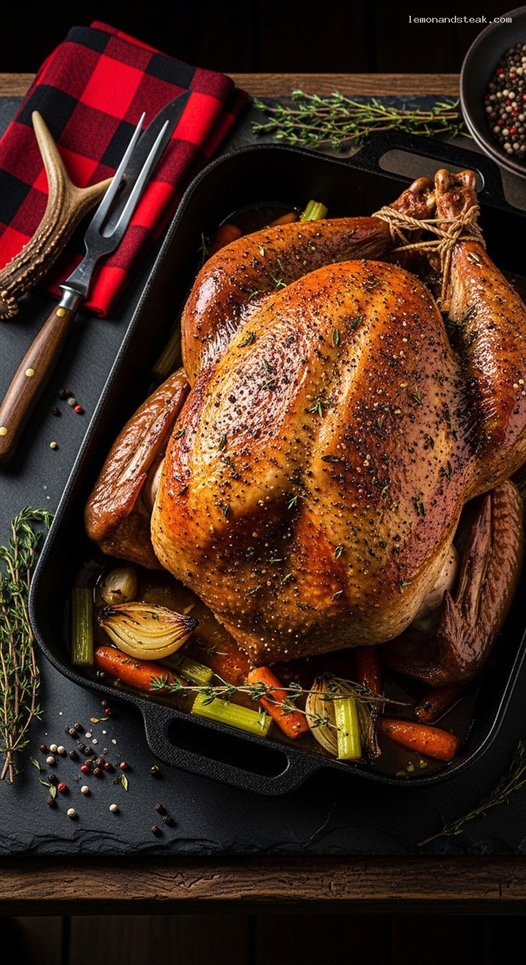 Buttermilk-Brined Roast Turkey With Thyme and Cracked Pepper