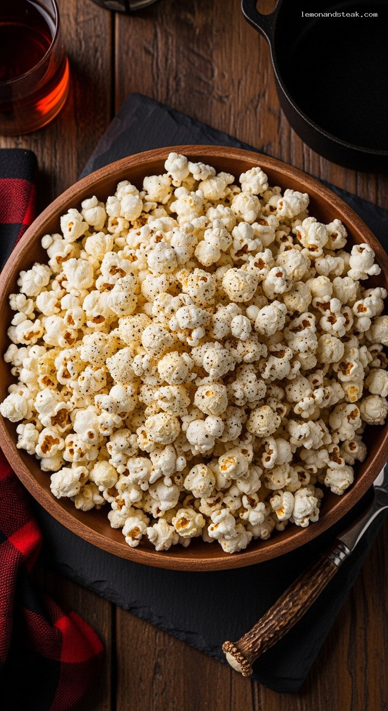 Buttery Stovetop Parmesan and Black Pepper Popcorn