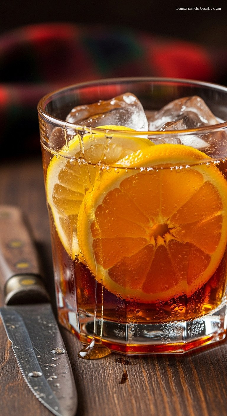 Caffeine-Free Citrus Honey Rooibos Iced Tea – Closeup