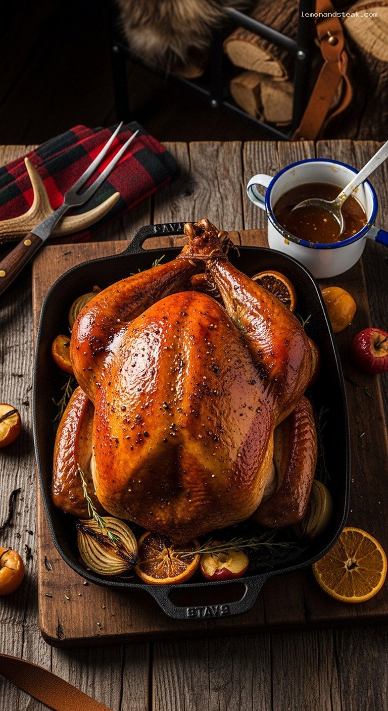 Caramelized Apricot Butter-Glazed Roast Turkey