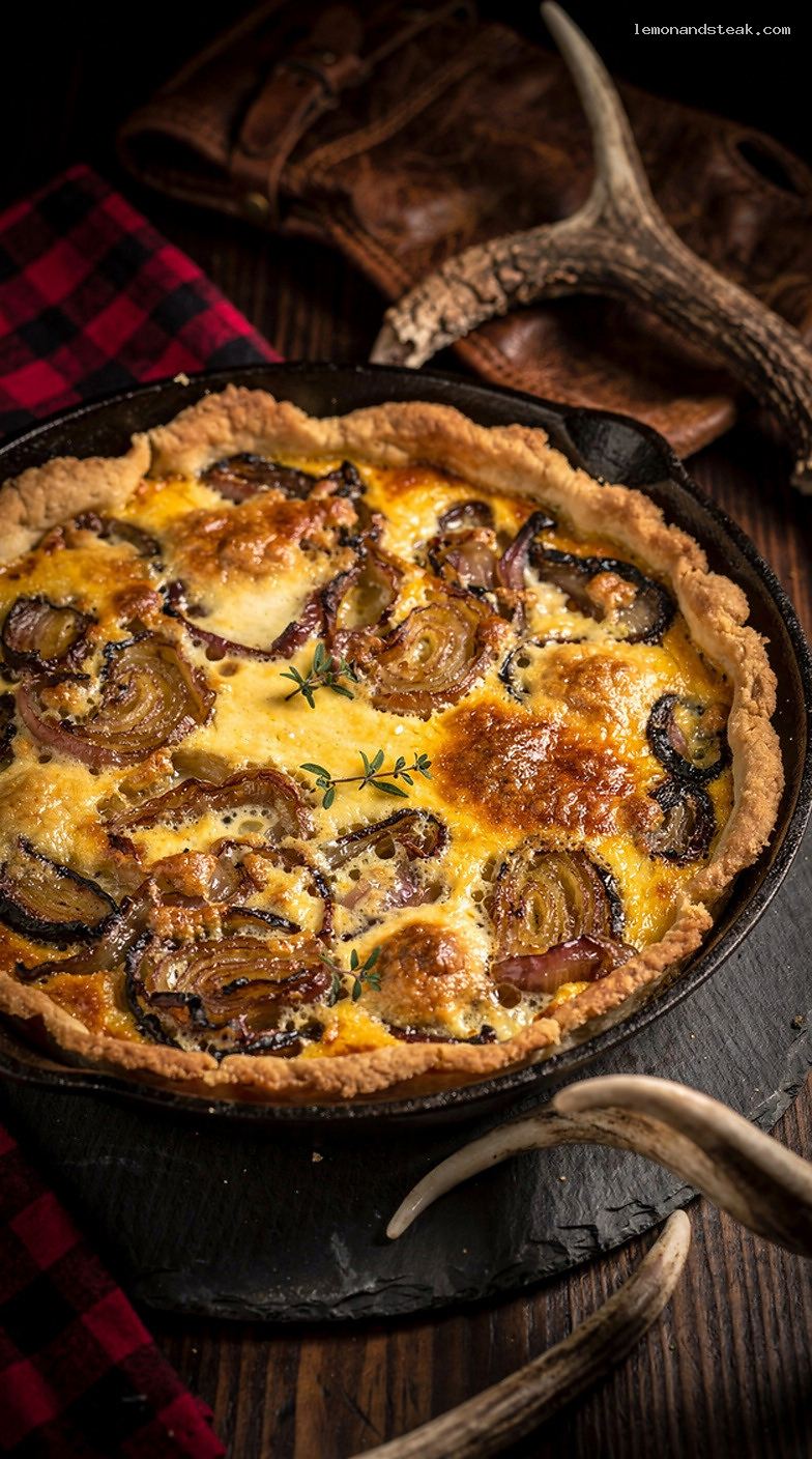 Caramelized Onion, Egg, and Cheese Tart with Crisp Crust