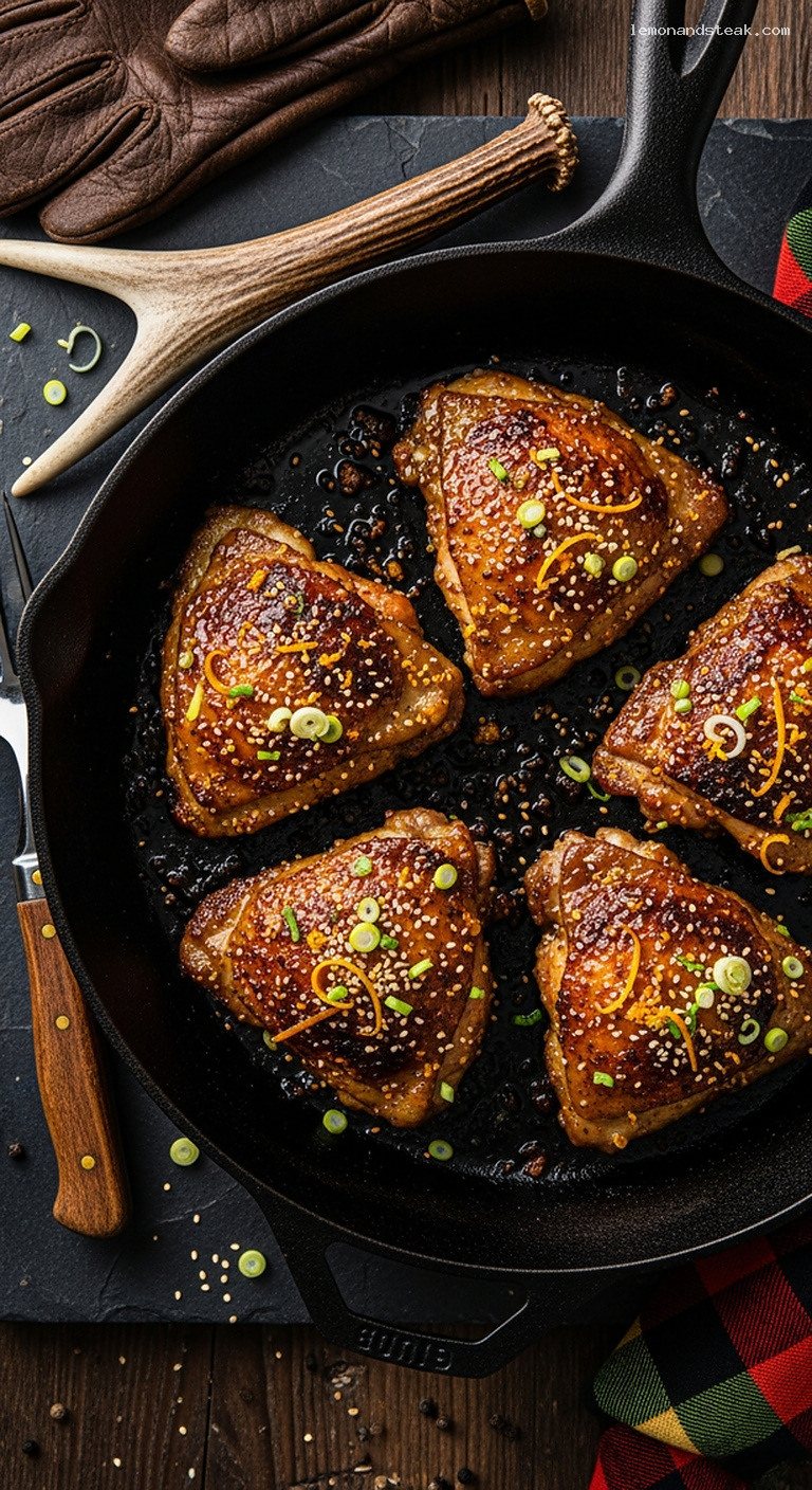Cast-Iron Orange Ginger Chicken With Sticky Caramelized Glaze