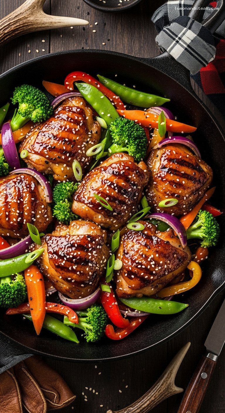 Cast-Iron Sweet Chili Chicken and Veggie Stir-Fry