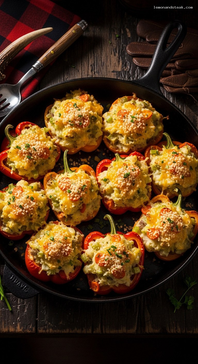 Cheesy Mashed Potato Stuffed Bell Peppers
