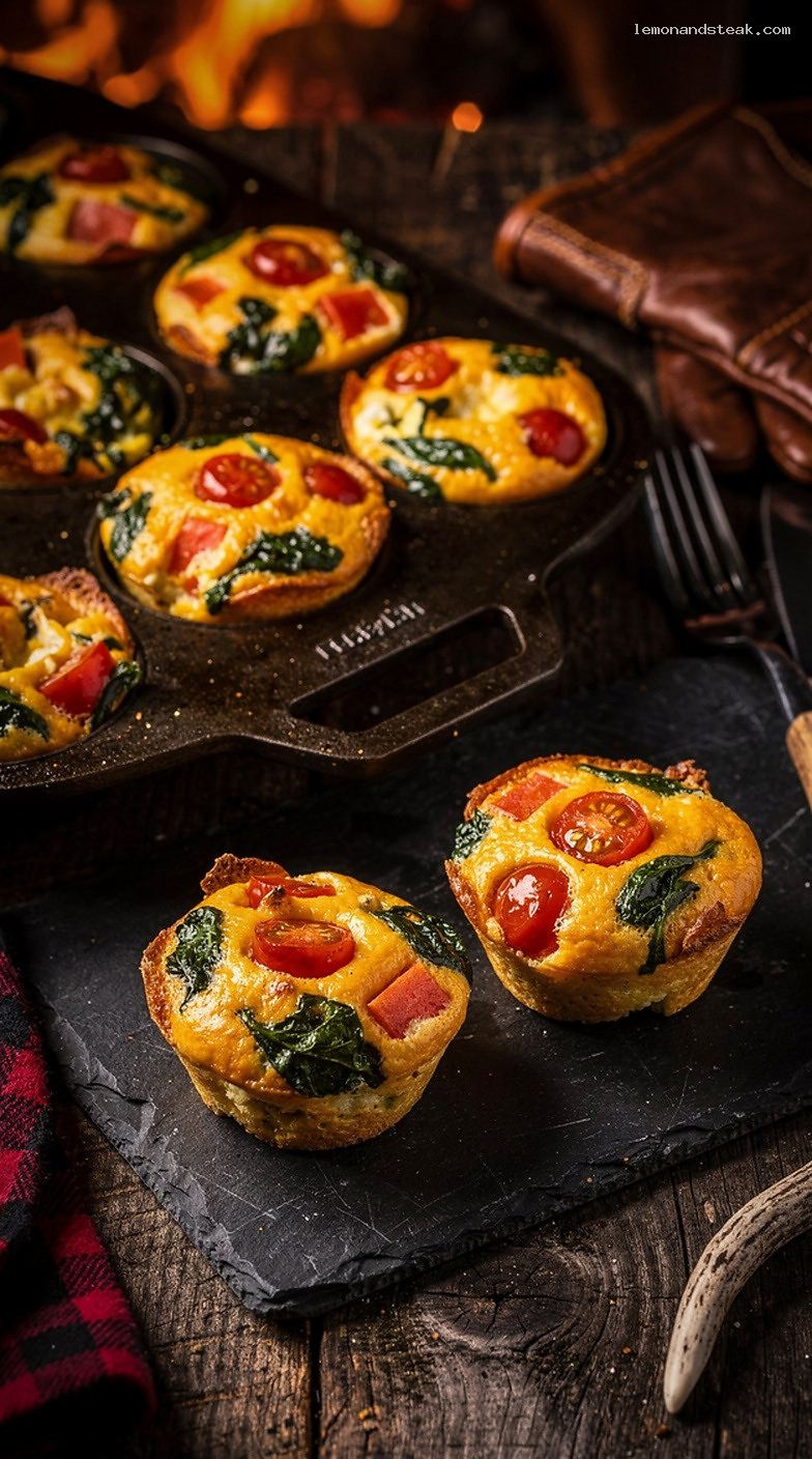 Cheesy Veggie Egg Muffins Baked in Muffin Tins
