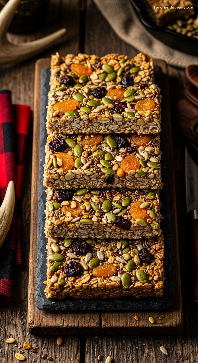 Chewy Peanut Butter Honey Granola Bars with Seeds
