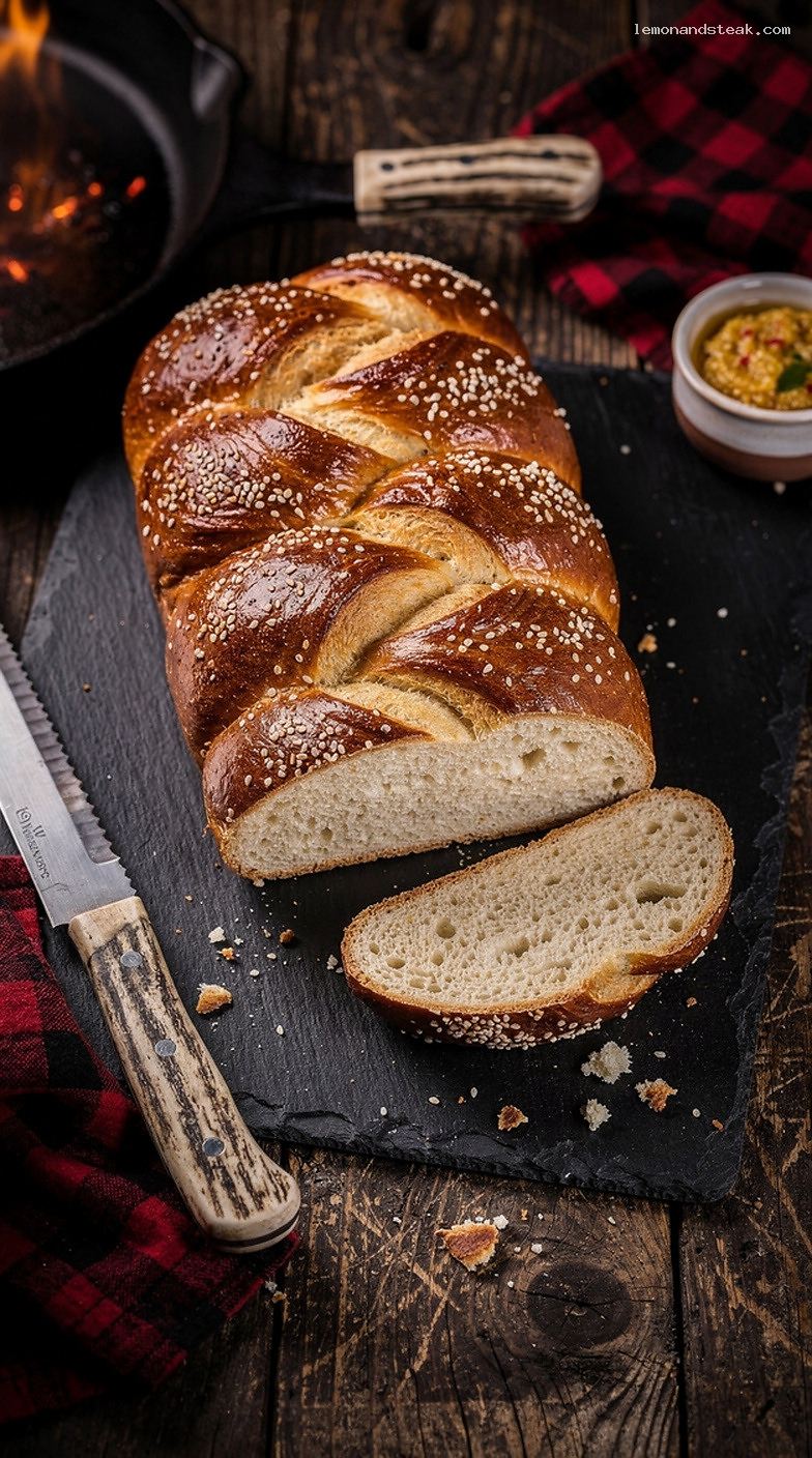 Chewy Pretzel Bread Loaf With Golden Brown Crust
