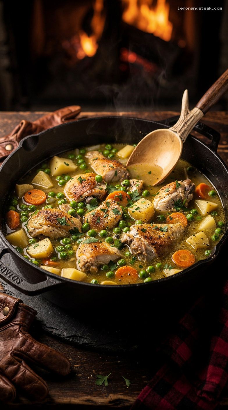 Chicken and Green Pea Stew with Herbs and Vegetables