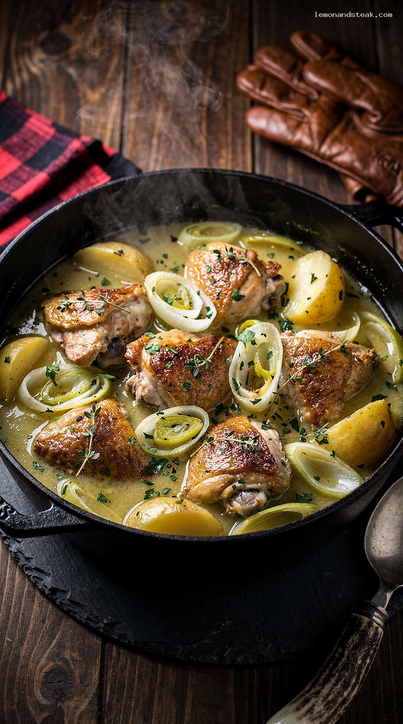 Chicken and Leek Stew With Potatoes and Herbs