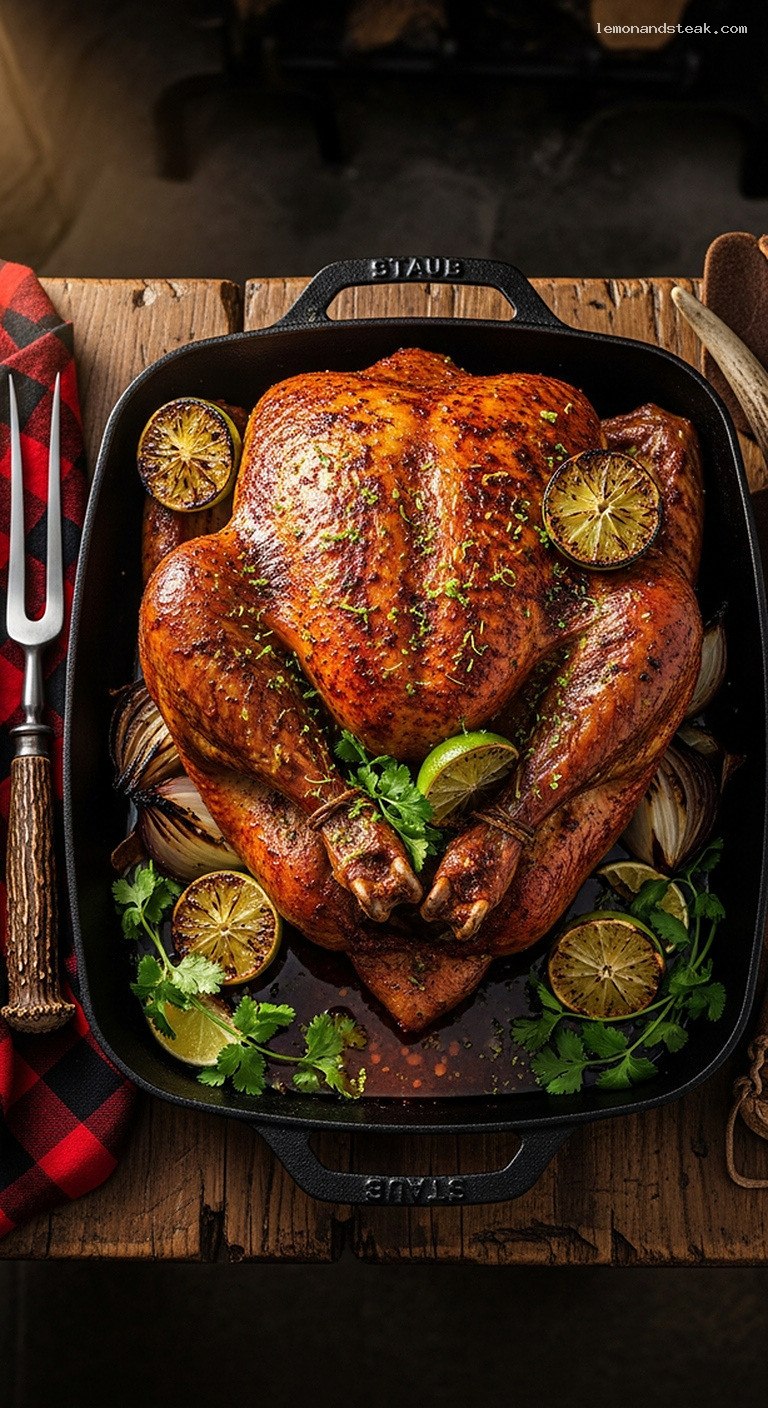 Chili-Lime Roast Turkey with Cilantro Butter