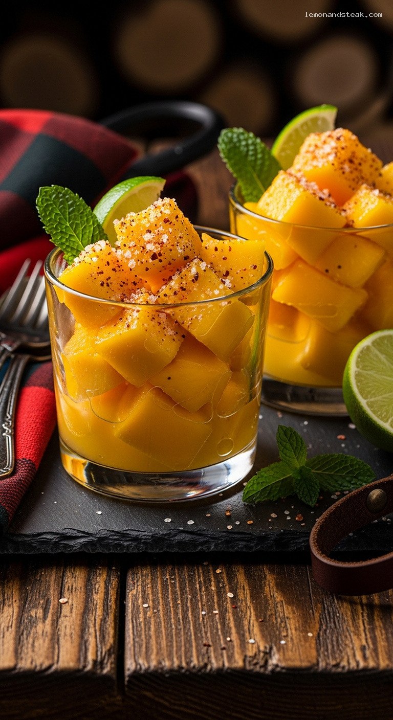 Chilled Mango Lime Cups with Chili and Salt