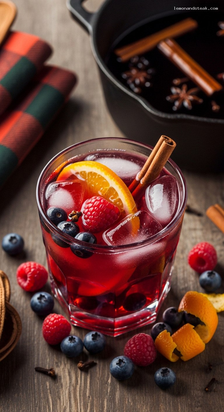 Chilled Spiced Mixed Berry Cider