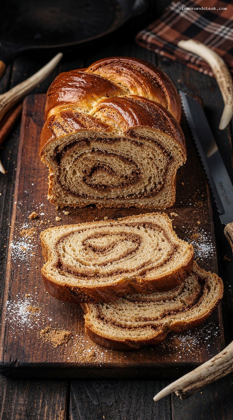 Cinnamon Swirl Yeast Bread with Cinnamon Sugar Spirals
