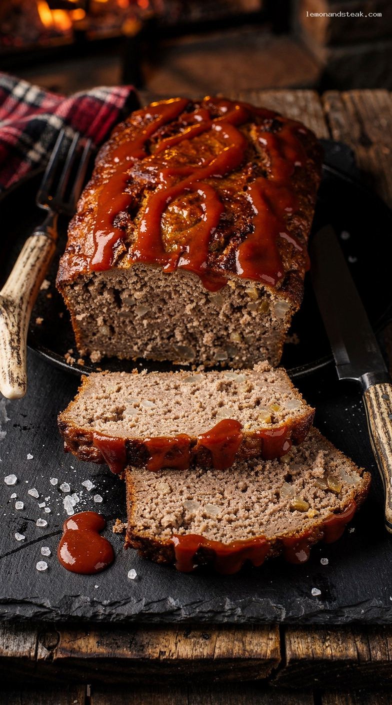 Classic Beef Meatloaf with Cream of Mushroom and Ketchup Glaze