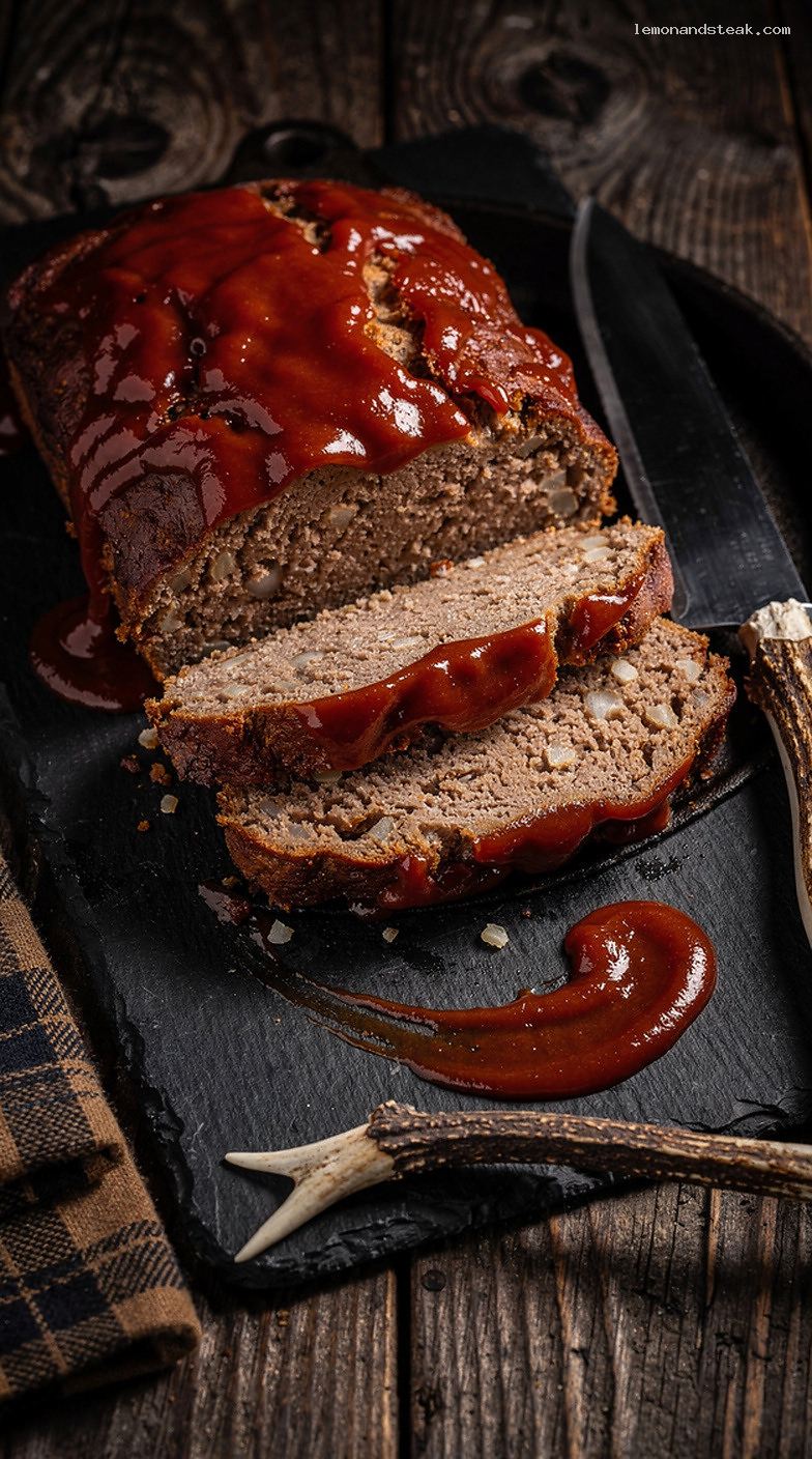 Classic Beef Meatloaf With Ketchup Glaze and Garlic Powder