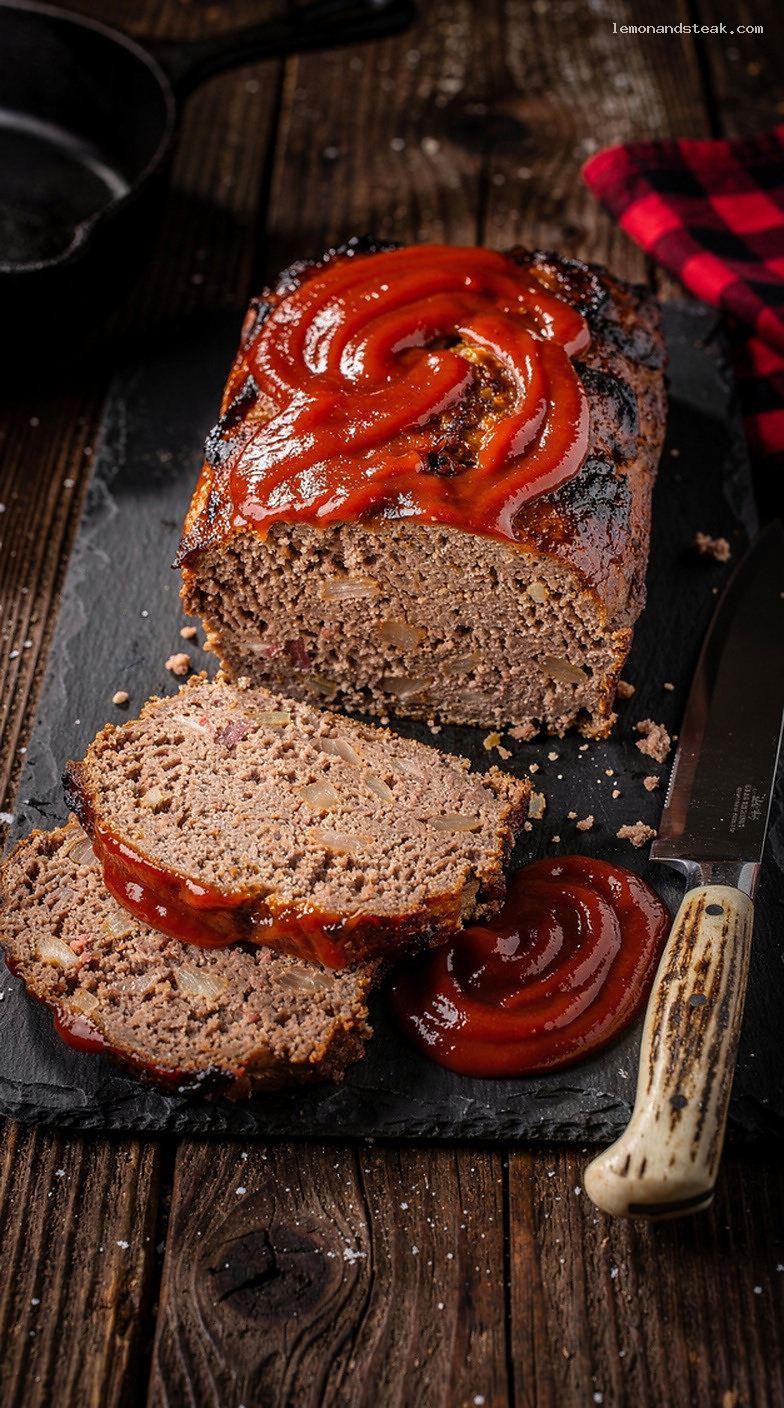 Classic Beef Meatloaf with Sweet Tangy Tomato-Chili Glaze