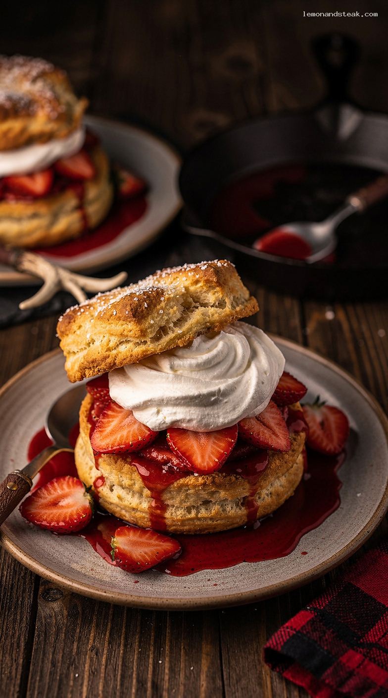 Classic Biscuit Shortcake with Warm Strawberries and Whipped Cream