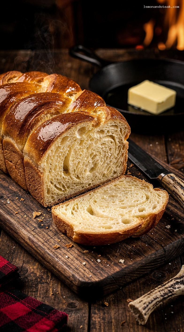 Classic Brioche Loaf with Rich Butter and Eggs