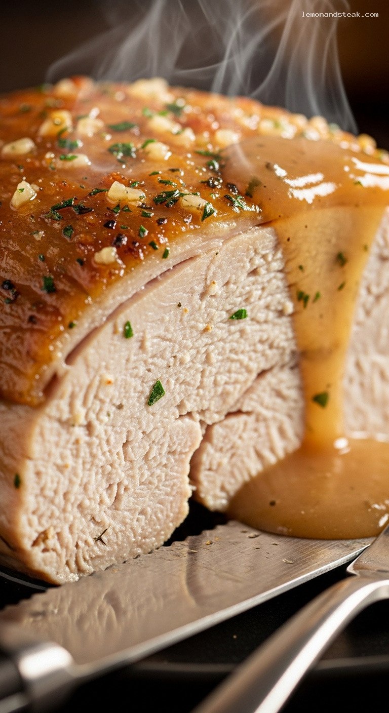 Classic Butter-Roasted Turkey with Garlic and Herbs – Closeup