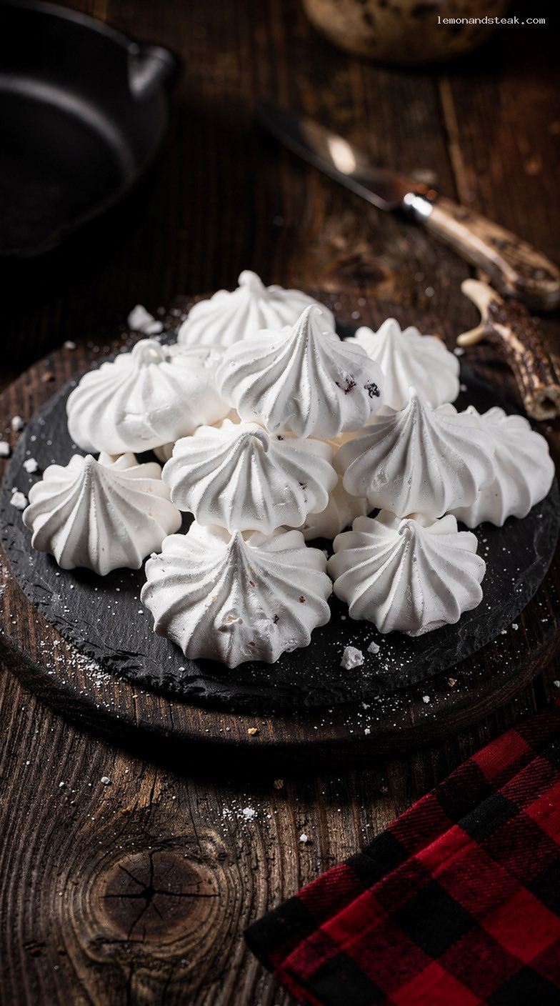 Classic Crisp Meringue Cookies with Whipped Egg Whites and Sugar