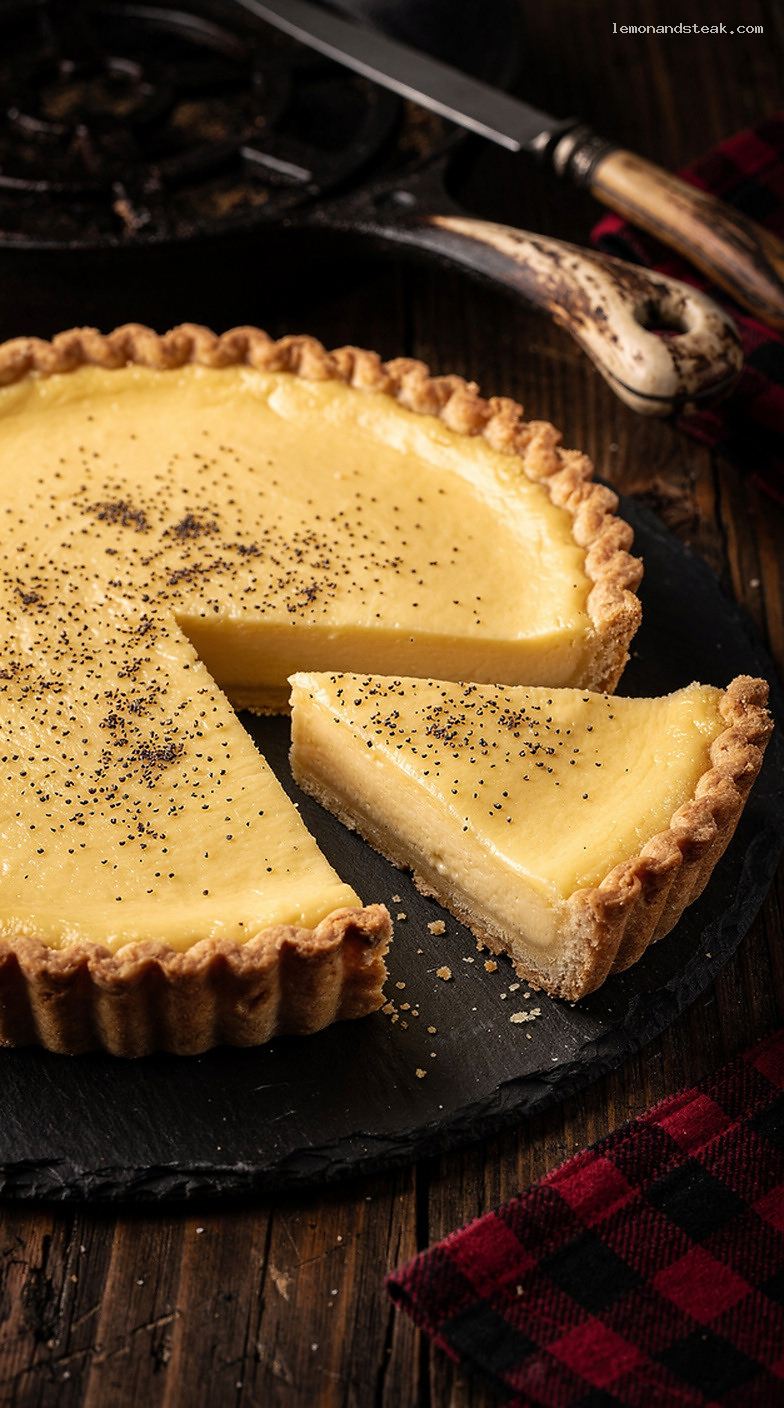 Classic Egg Custard Tart With Crisp Pastry Shell