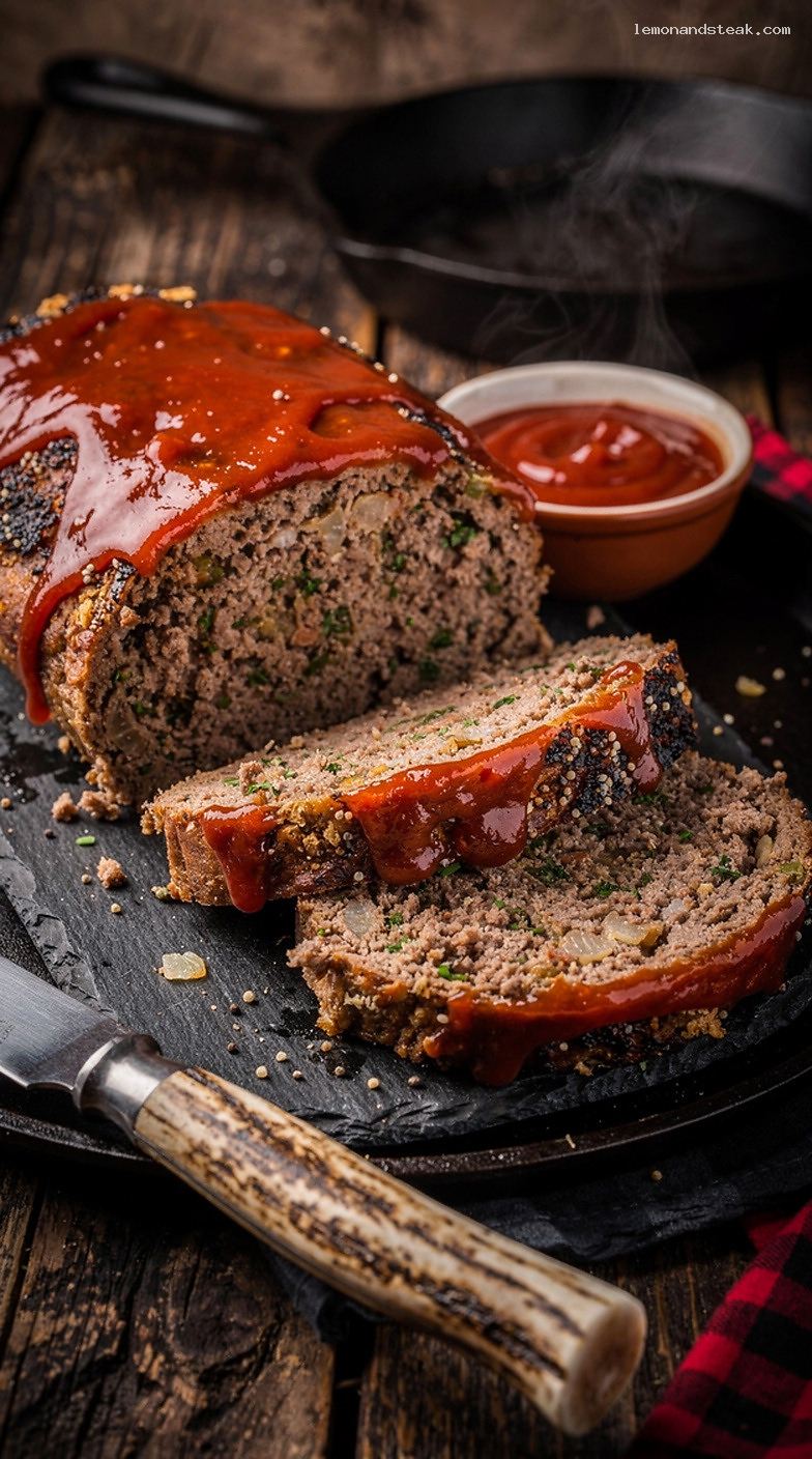 Classic Homestyle Beef Meatloaf With Ketchup Glaze