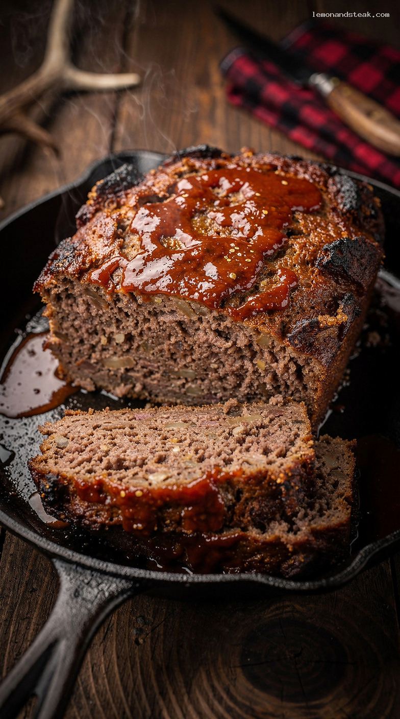 Classic Juicy Meatloaf with Beef Broth and Ketchup Topping