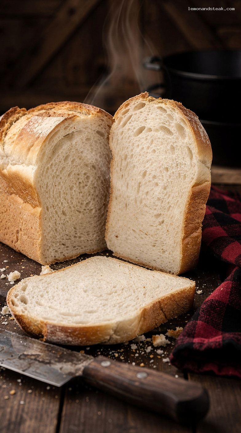 Classic Soft White Sandwich Bread Recipe – Closeup
