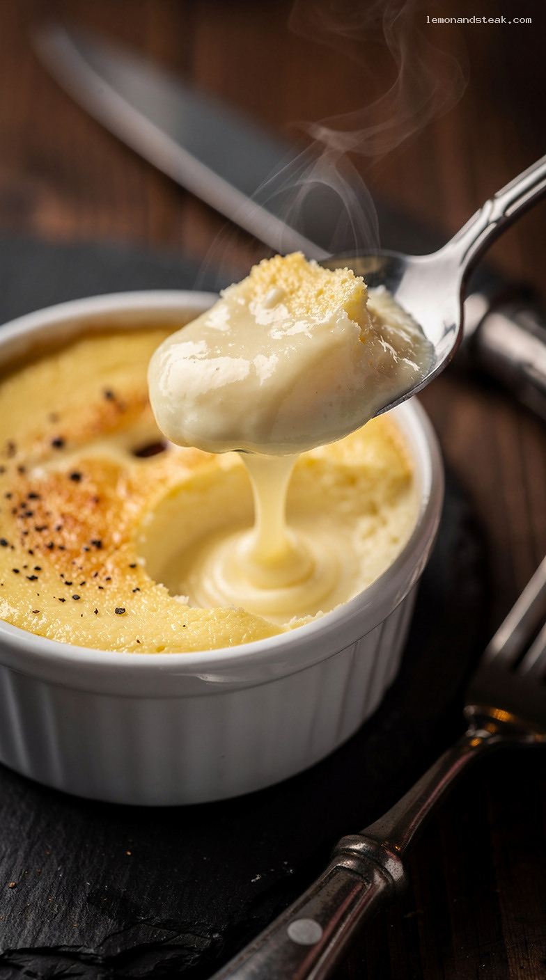 Classic Vanilla Baked Egg Custard Pudding – Closeup