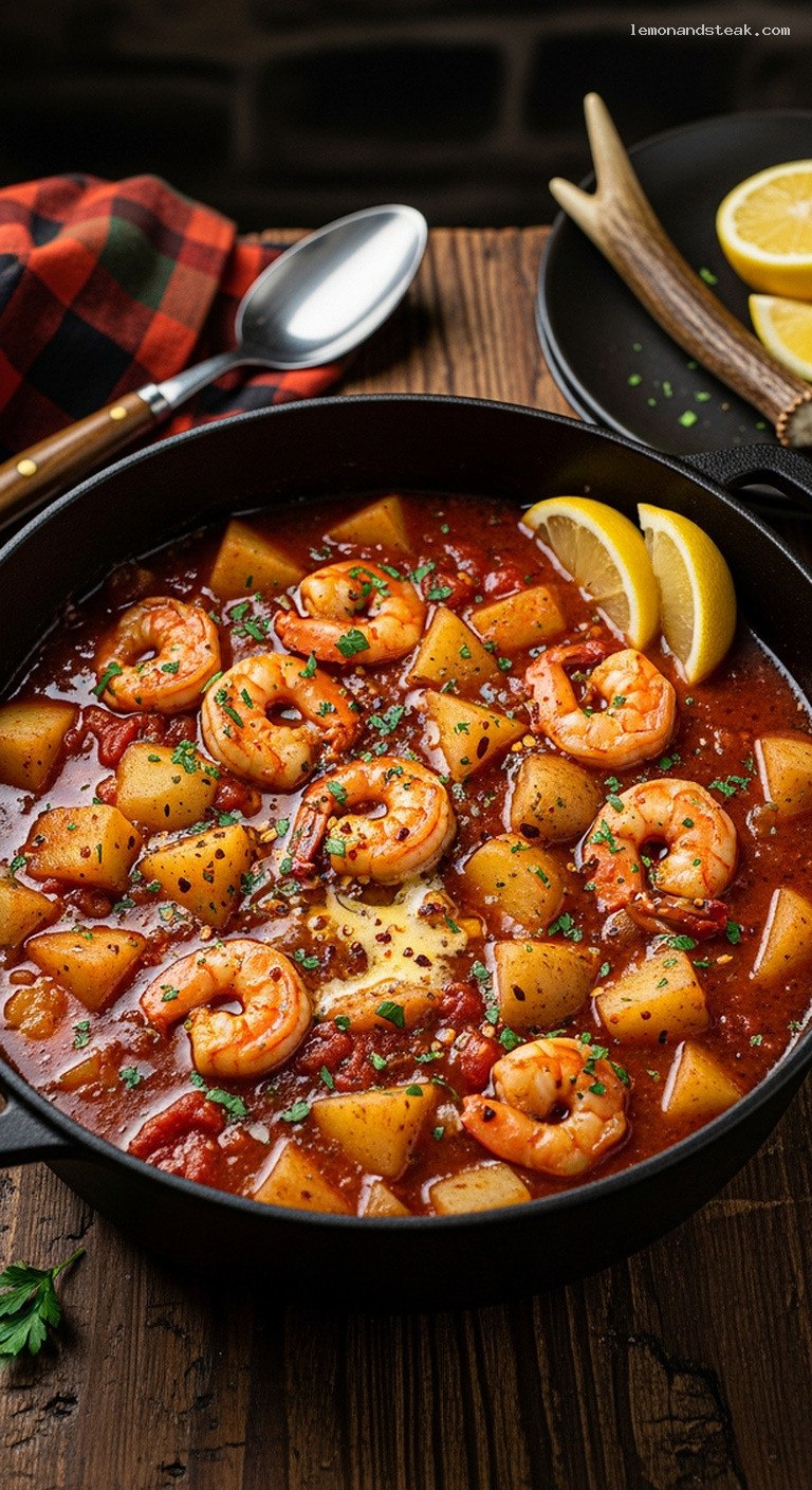 Coastal Tomato-Garlic Shrimp and Potato Stew
