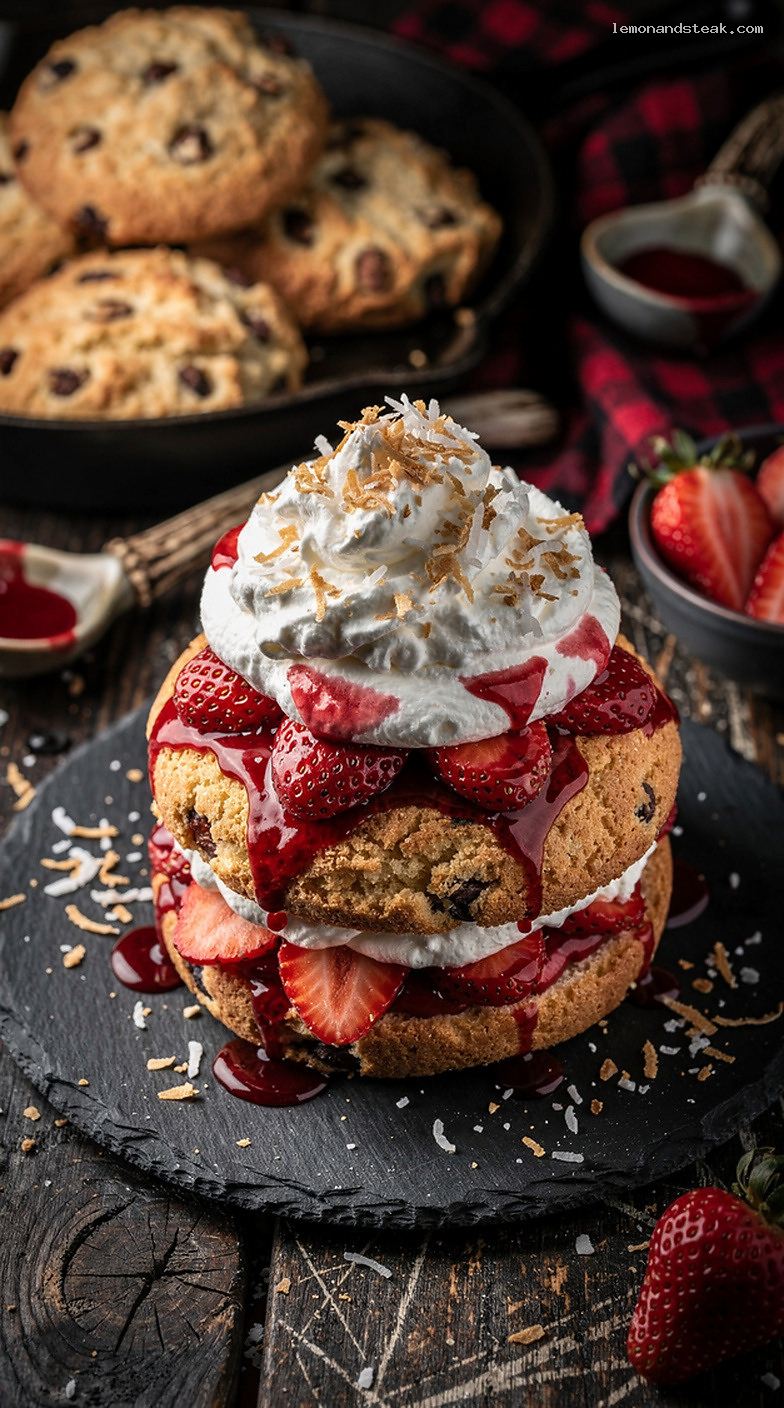 Coconut Strawberry Shortcake With Coconut Whipped Cream