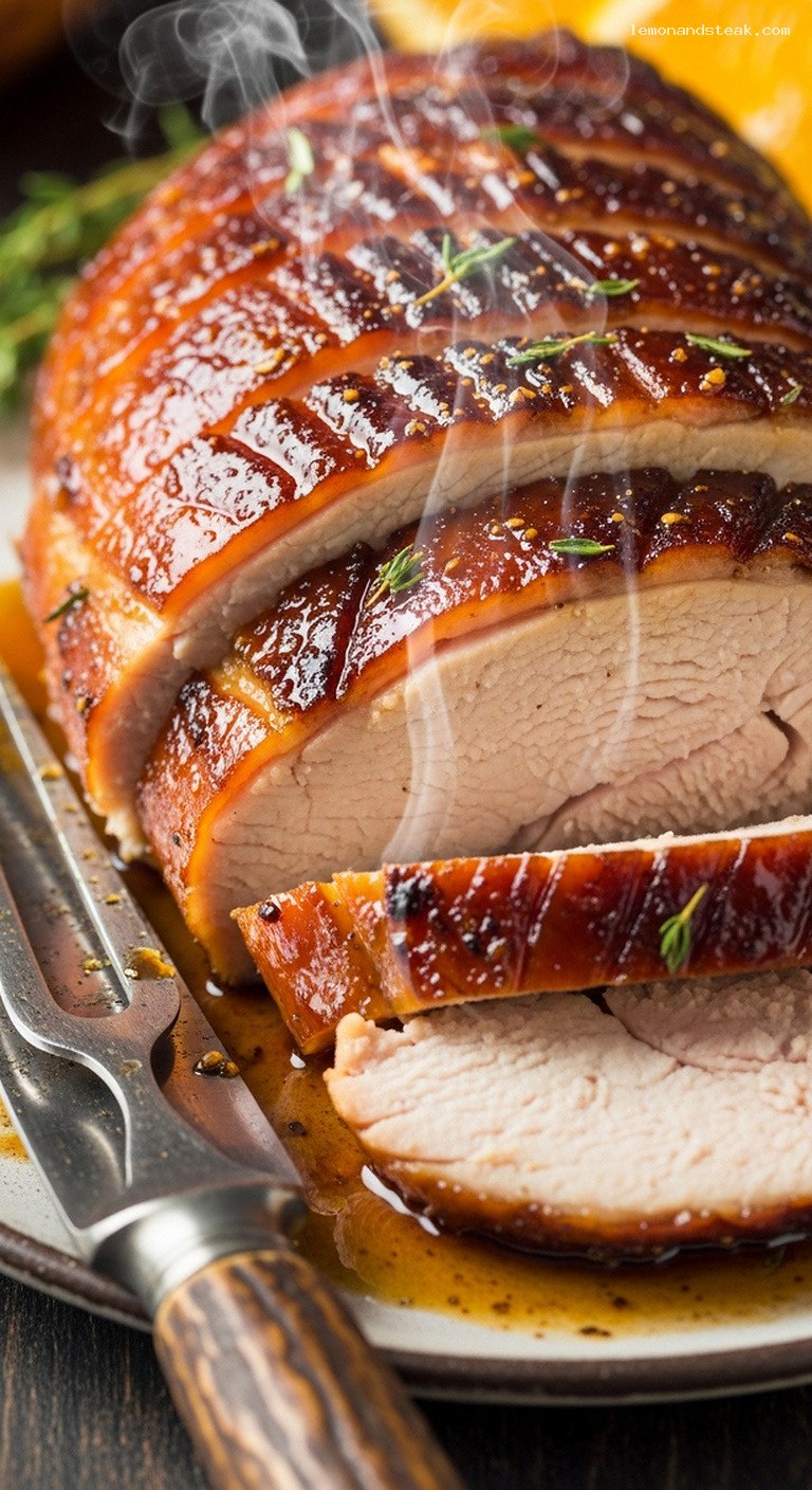 Cola-Glazed Roast Turkey With Caramelized Skin – Closeup