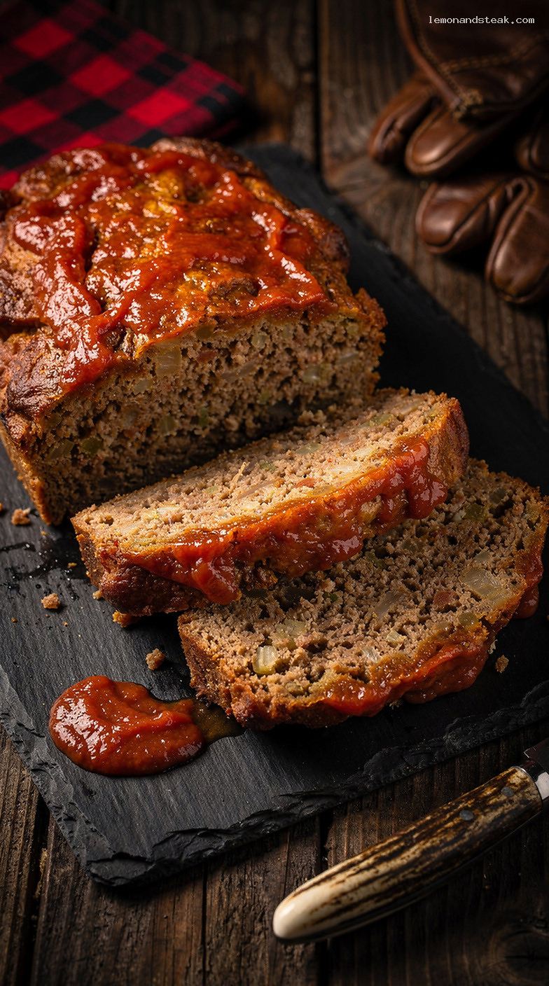 Country-Style Meatloaf with Tomato Sauce Topping