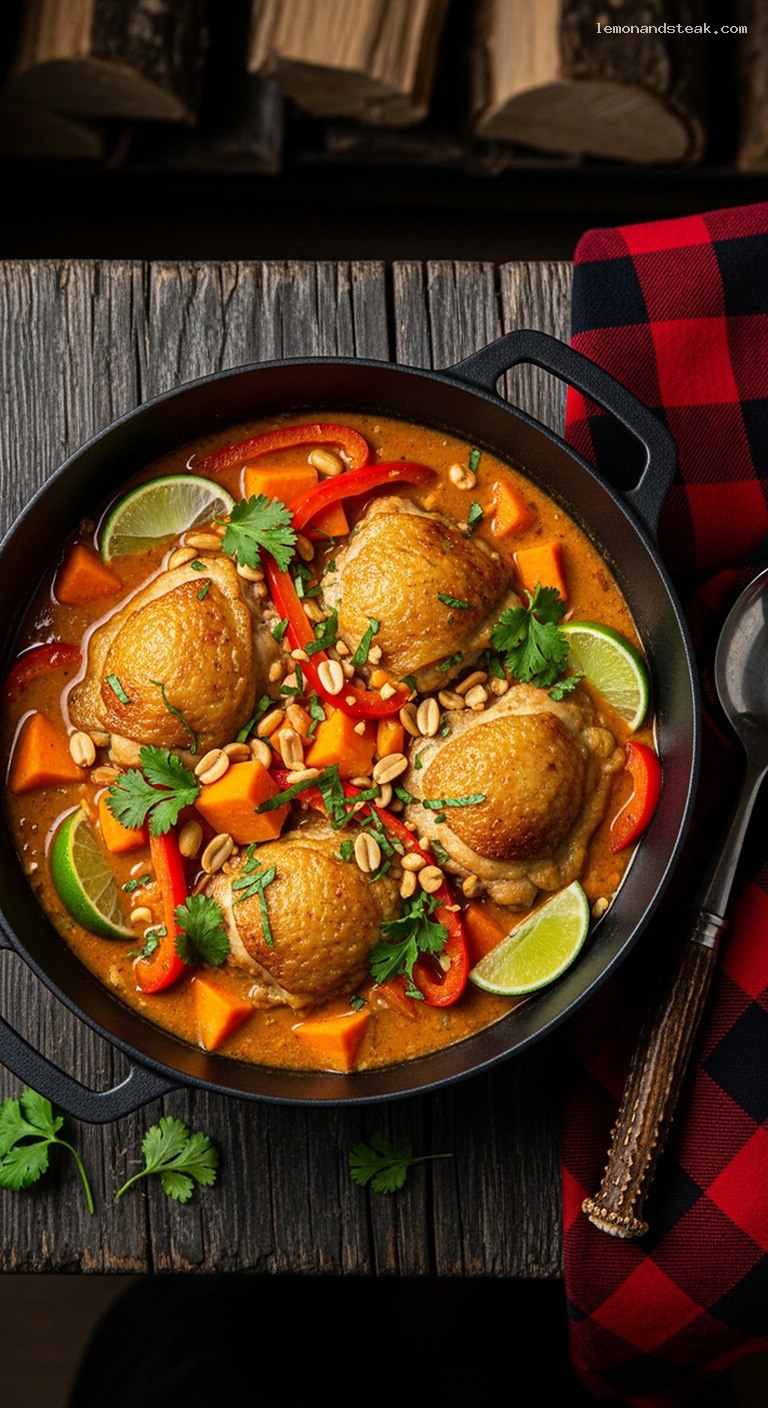 Cozy Peanut Butter Chicken Stew With Sweet Potatoes