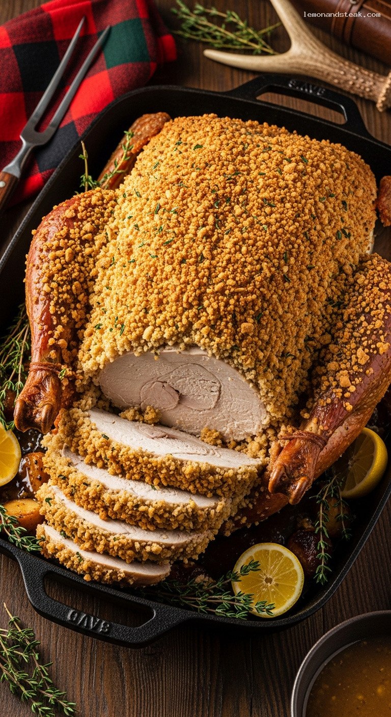 Cracker-Crusted Roast Turkey With Buttery Poultry Seasoning