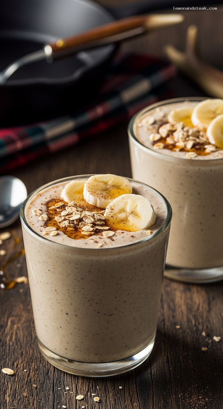 Creamy Banana Maple Oat Breakfast Smoothie