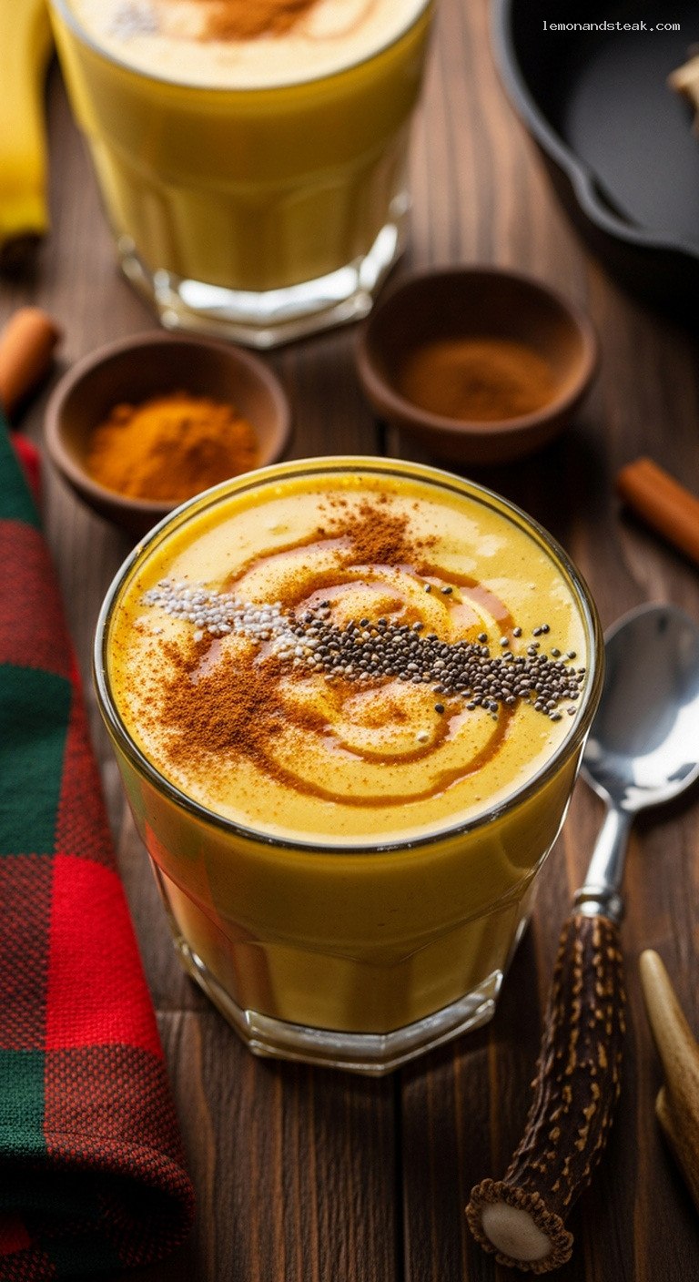 Creamy Golden Milk Turmeric Banana Smoothie