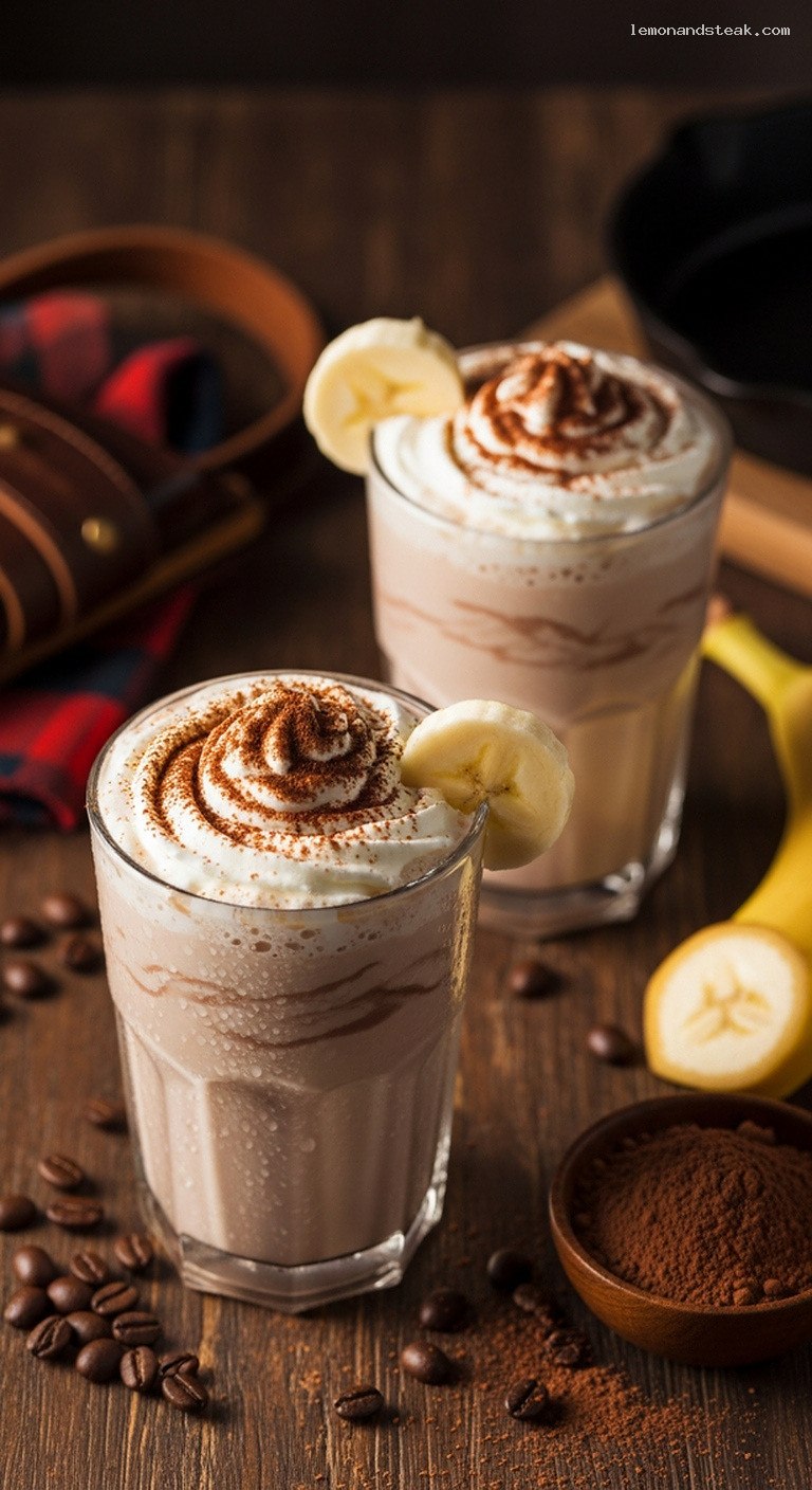 Creamy Mocha Banana Smoothie With Cold Brew