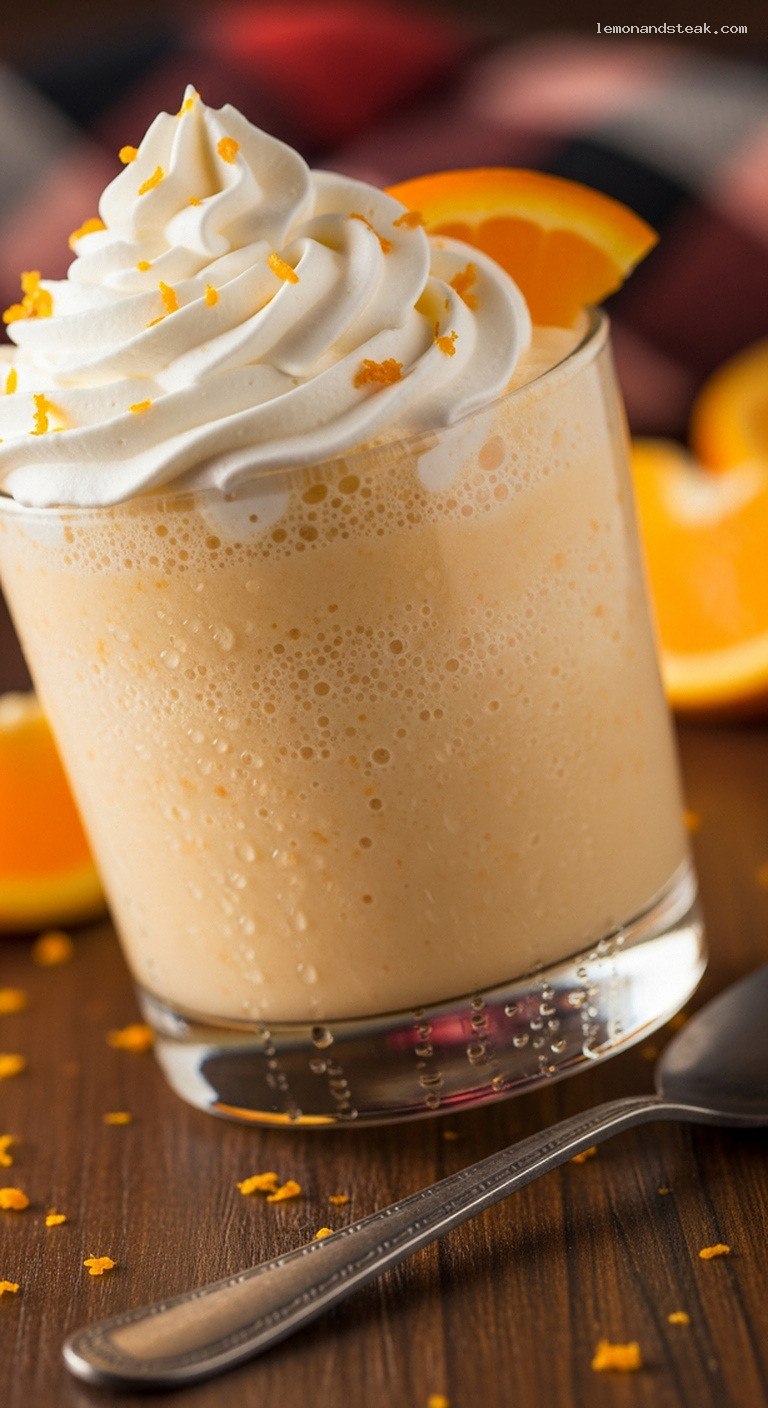 Creamy Orange Vanilla Creamsicle Smoothie – Closeup