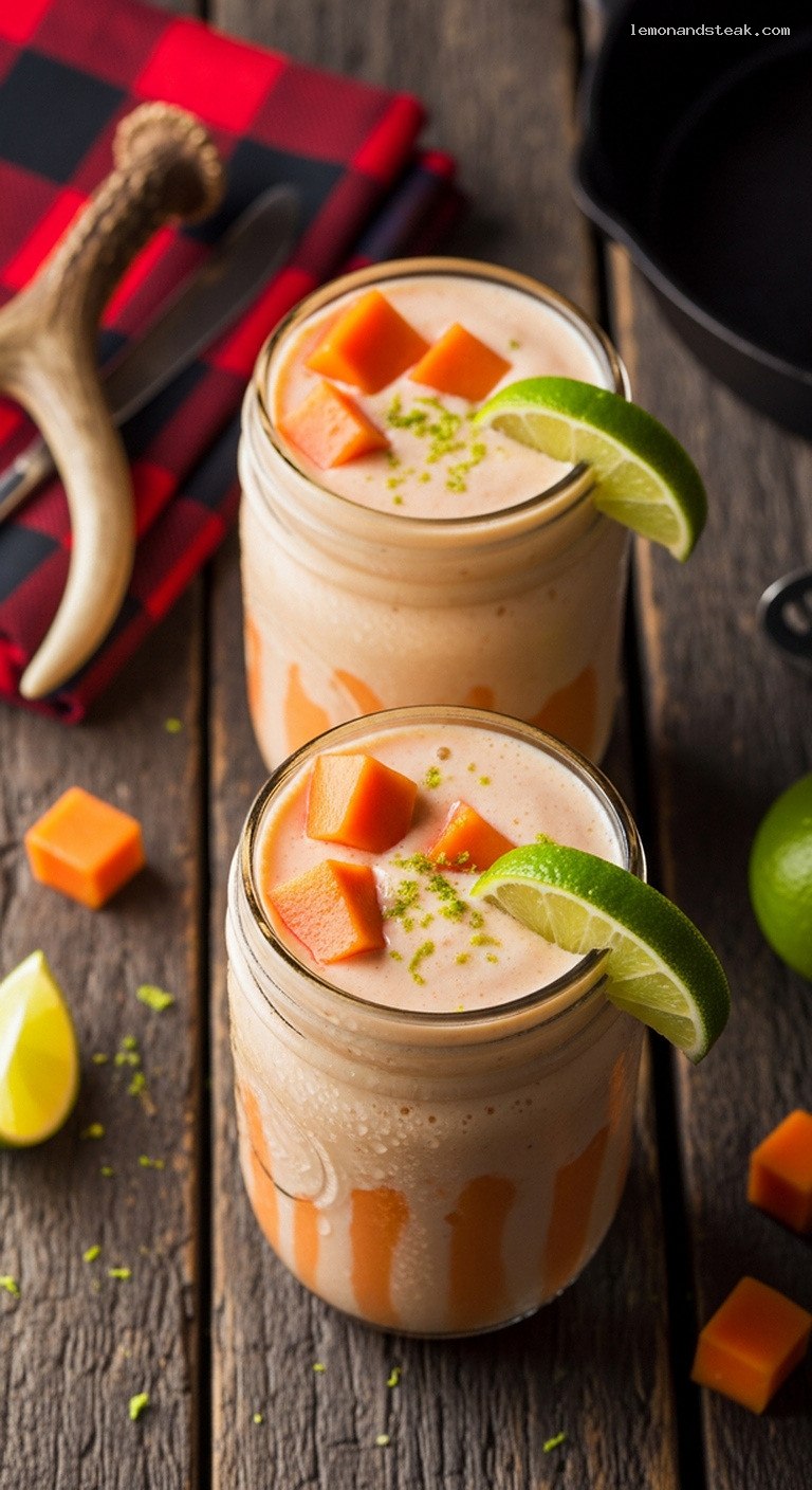 Creamy Papaya Lime Sunshine Shake