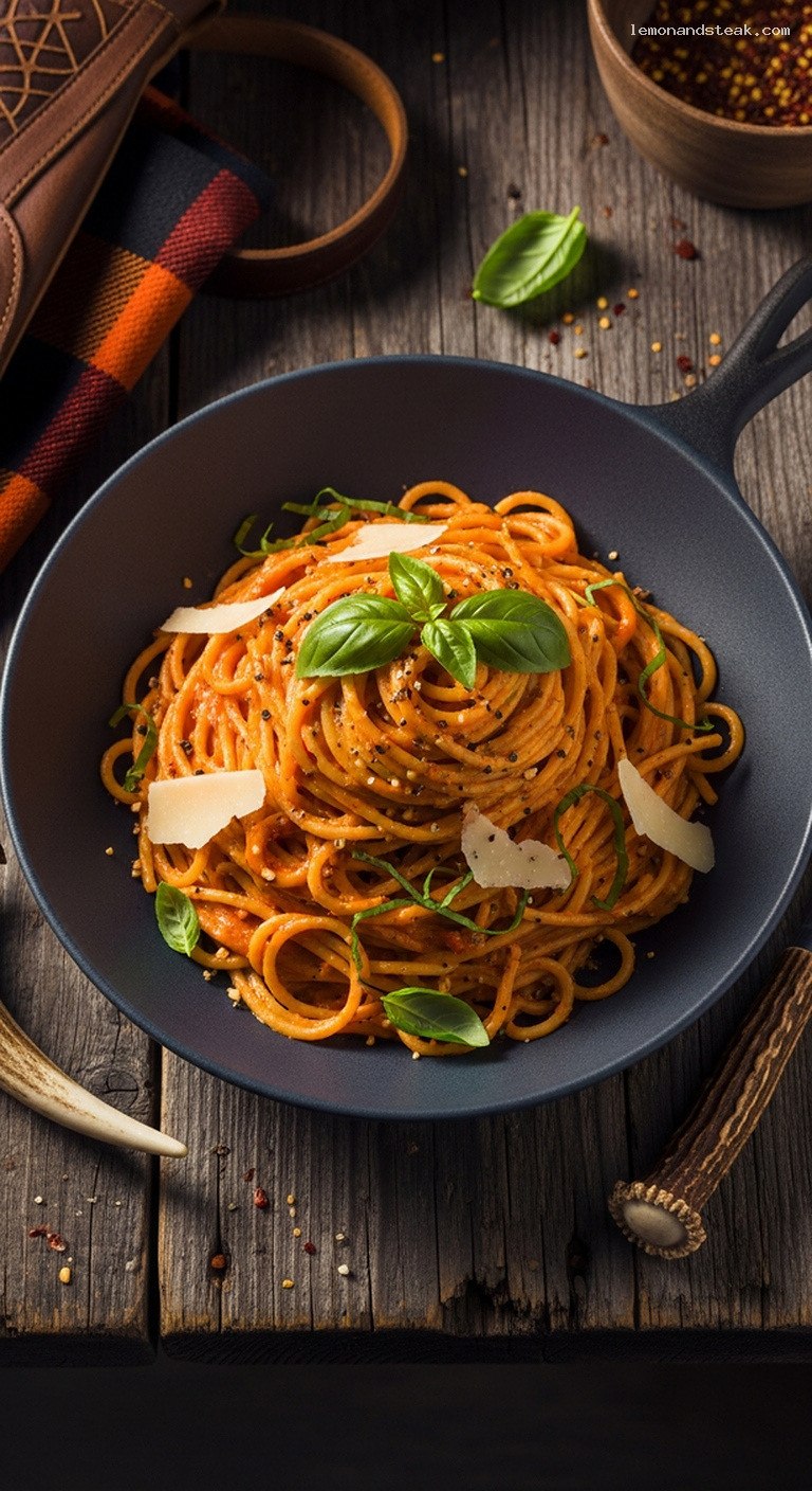 Creamy Peanut Butter Tomato Basil Pasta