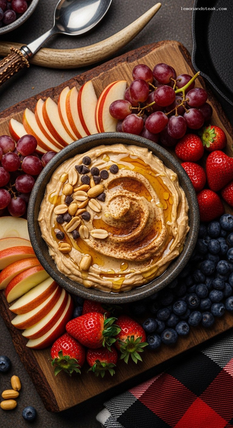 Creamy Peanut Butter Yogurt Fruit Dip Platter