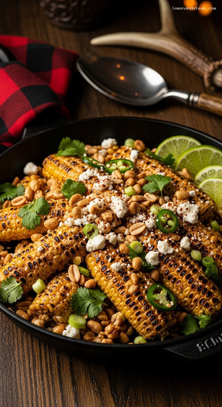 Creamy Peanut Street Corn Salad with Chili Lime