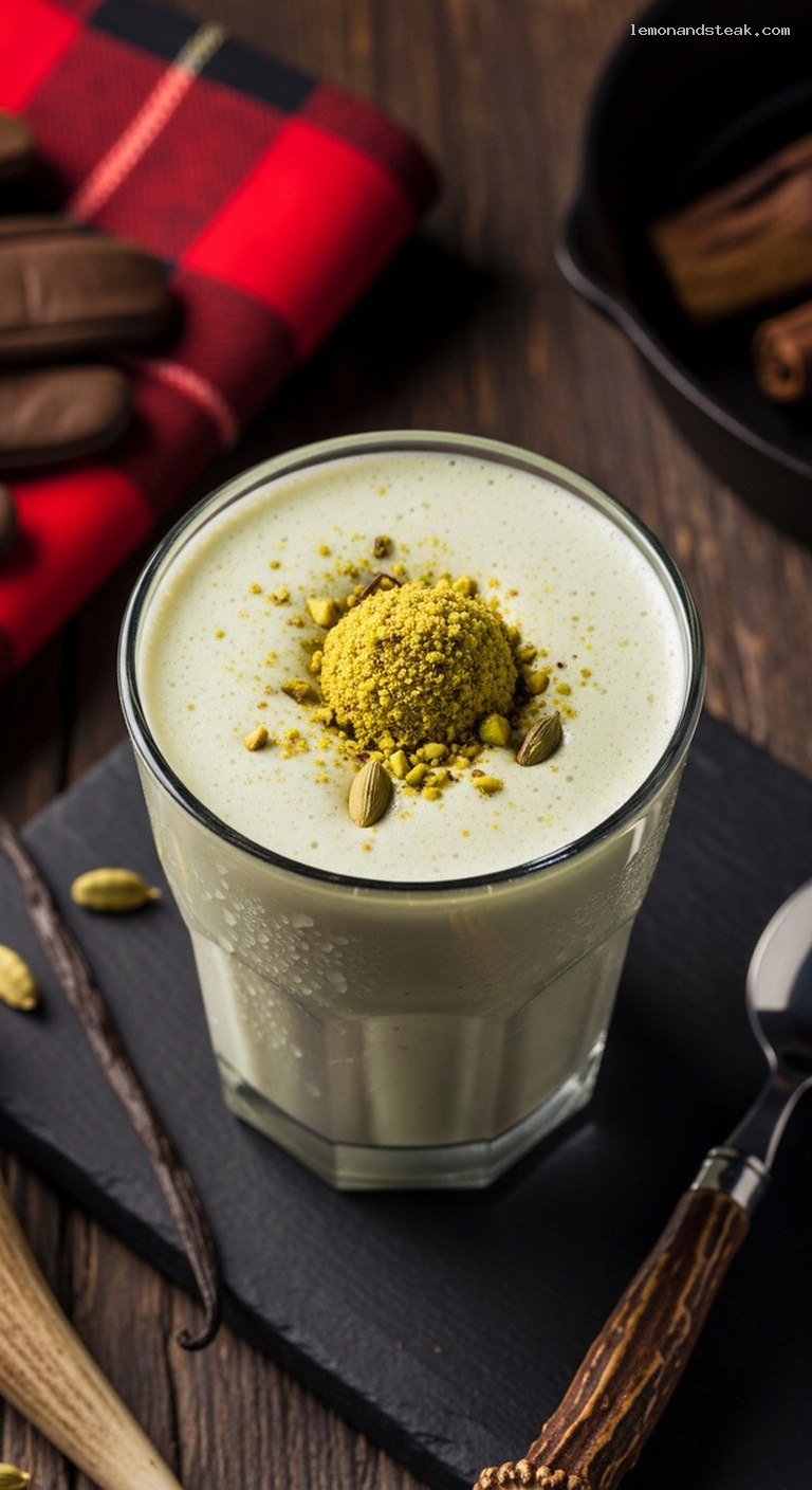 Creamy Pistachio Vanilla Milk Drink