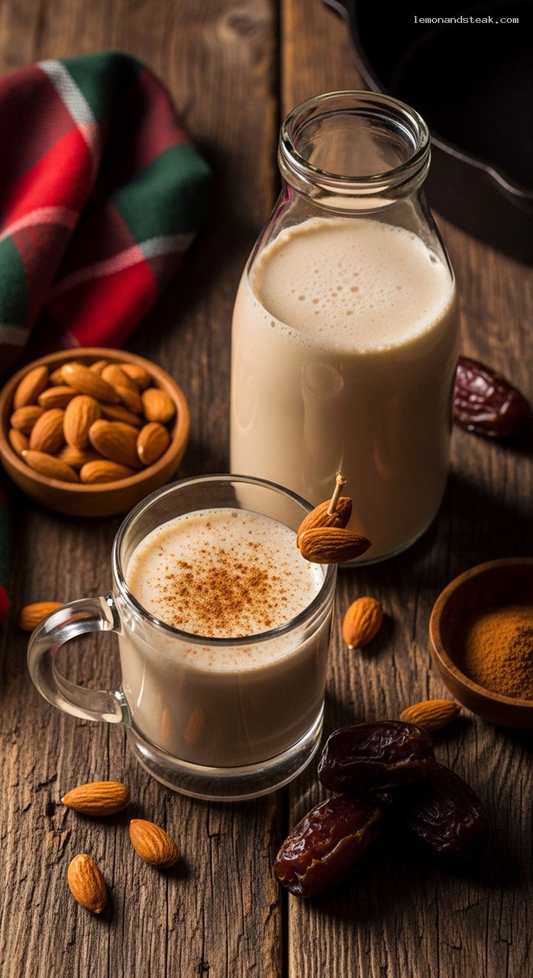 Creamy Roasted Almond and Date Milk
