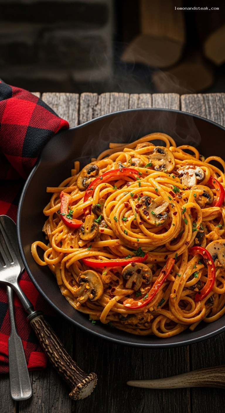 Creamy Spicy Cajun Mushroom Pasta